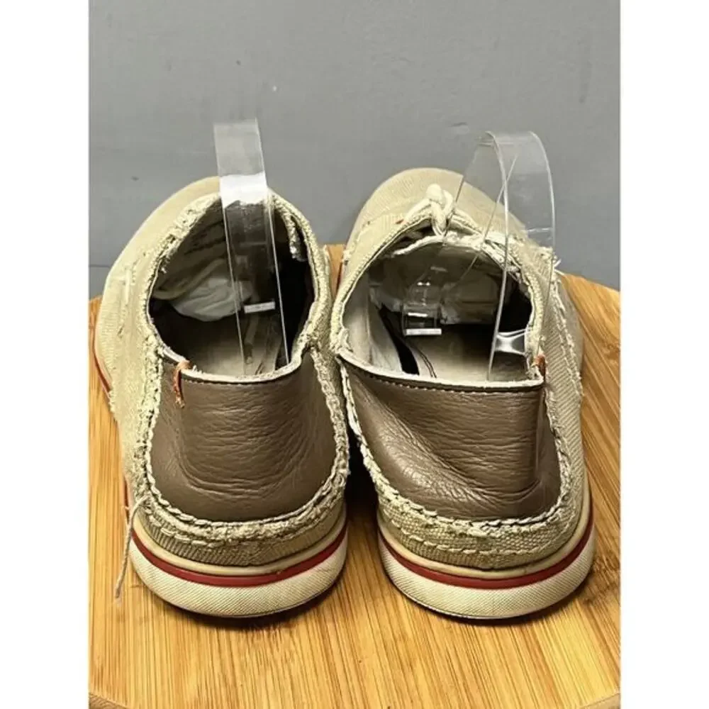 7 For All Mankind Men's size 9 Lace-Up Leather Casual‎ shoe tan leather accents